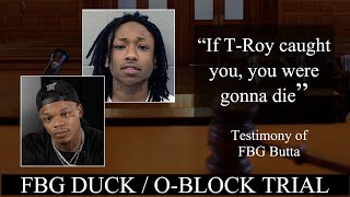 FBG Butta testifies about witnessing T Roy do a hit, and breaks down O Block, OTF, Lamron