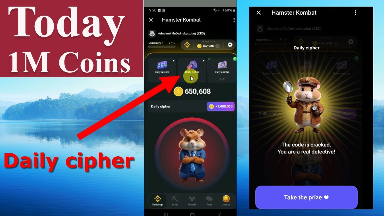 Hamster Kombat Daily Cipher Today 1M Coins - YouTube