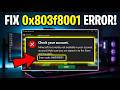 How to Fix Minecraft Error 0x803f8001 (Easy Fix 2026)