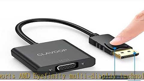 CLAVOOP DisplayPort to VGA Adapter, Display Port Male to VGA Female Converter for DP Port Desktop,