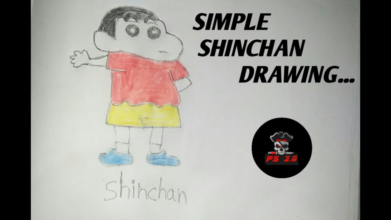 π΄Simple shinchan drawing.../PS 2.0 - YouTube