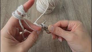 Ters Örgüde Sağ Kenardan Sola Yatık Artırma Tekniği M1L Purl Resimi