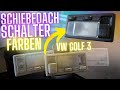 VW GOLF 3 SCHIEBEDACHSCHALTER SCHWARZ FÄRBEN TUTORIAL / ANLEITUNG