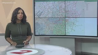 How does Greensboro decide which roads are plowed first?