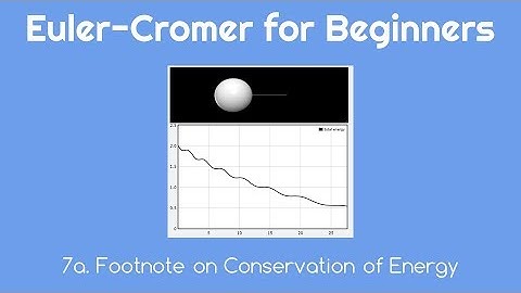 Euler-Cromer Method for Beginners 7a. Footnote on Conservation of Energy