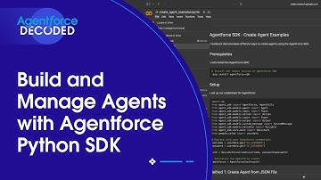 Build and Manage Agents with Agentforce Python SDK | Agentforce Decoded