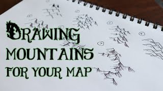 Drawing Mountains - 7 Styles for Maps