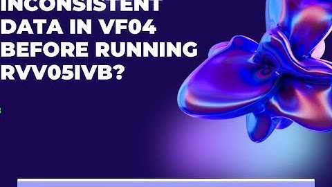 How to know the inconsistent data in VF04 before running RVV05IVB? | SAP SD