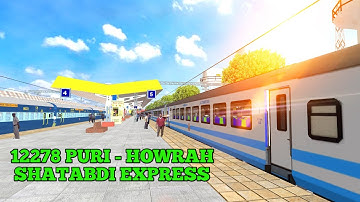 12278 PURI-HOWRAH SHATABDI | WAP 4 | MSTS | INDIAN RAILWAYS | Train sim 2023