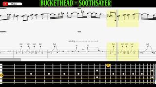 Buckethead - Soothsayer [Guitar Tutorial With Tab Animated]