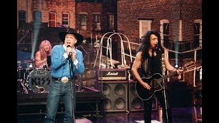 Kiss and Garth Brooks - Hard Luck Woman | The Tonight Show - 1994 (Best Quality) chords