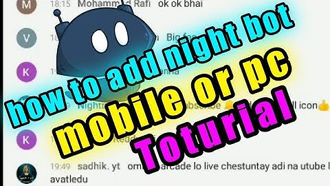 How to add night bot on live stream mobile and pc in telugu toturial