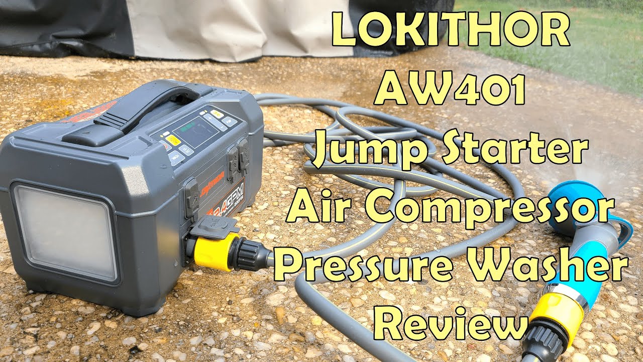 LOKITHOR AW401 Jump Starter Air Compressor Pressure Washer Review