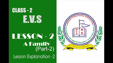 CLASS - 2:  E.V.S.    LESSON 2: A Family (PART 2: Lesson Explanation)