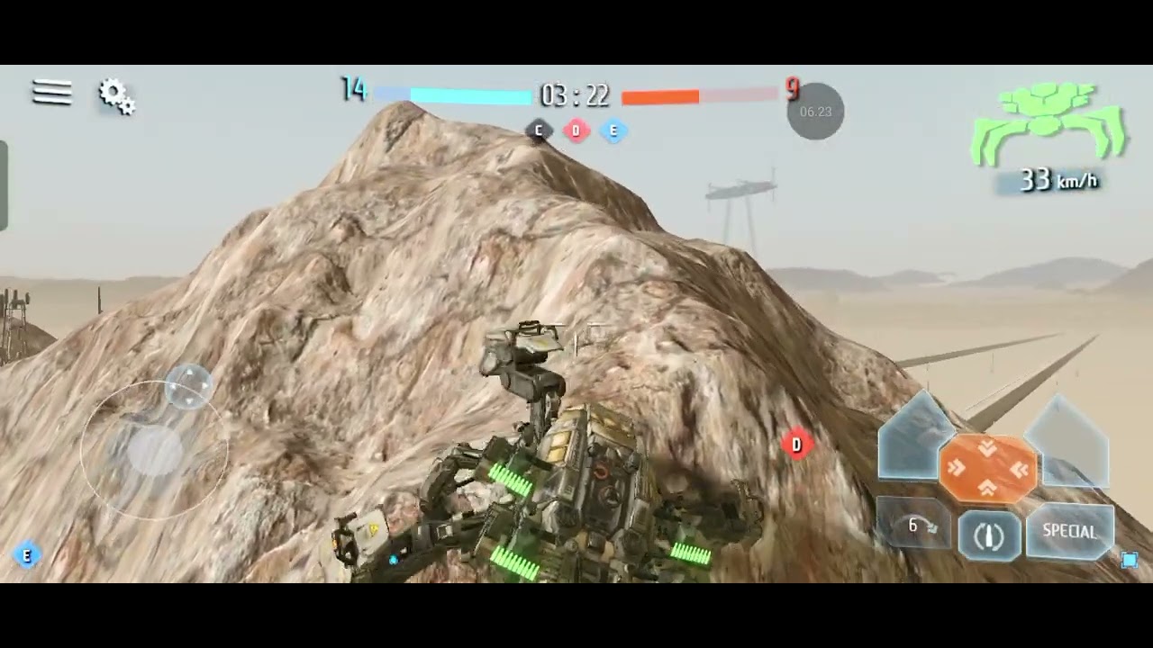 B.o.T gameplay barely winning on desert map