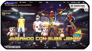 jugando Free Fire con suscriptores SALAS  Y ESCUADRAS