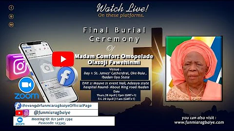 Final Burial Ceremony Of Madam Comfort Omopelade Olasoji-Fawehinmi  #MEMORIAL THANKSGIVING SERVICE