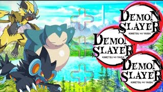 What If Zeraora, Snorlax&Luxray Had A Part Of Demon Slayer|21k Special Vedio|Ultimate Fusion#pokemon