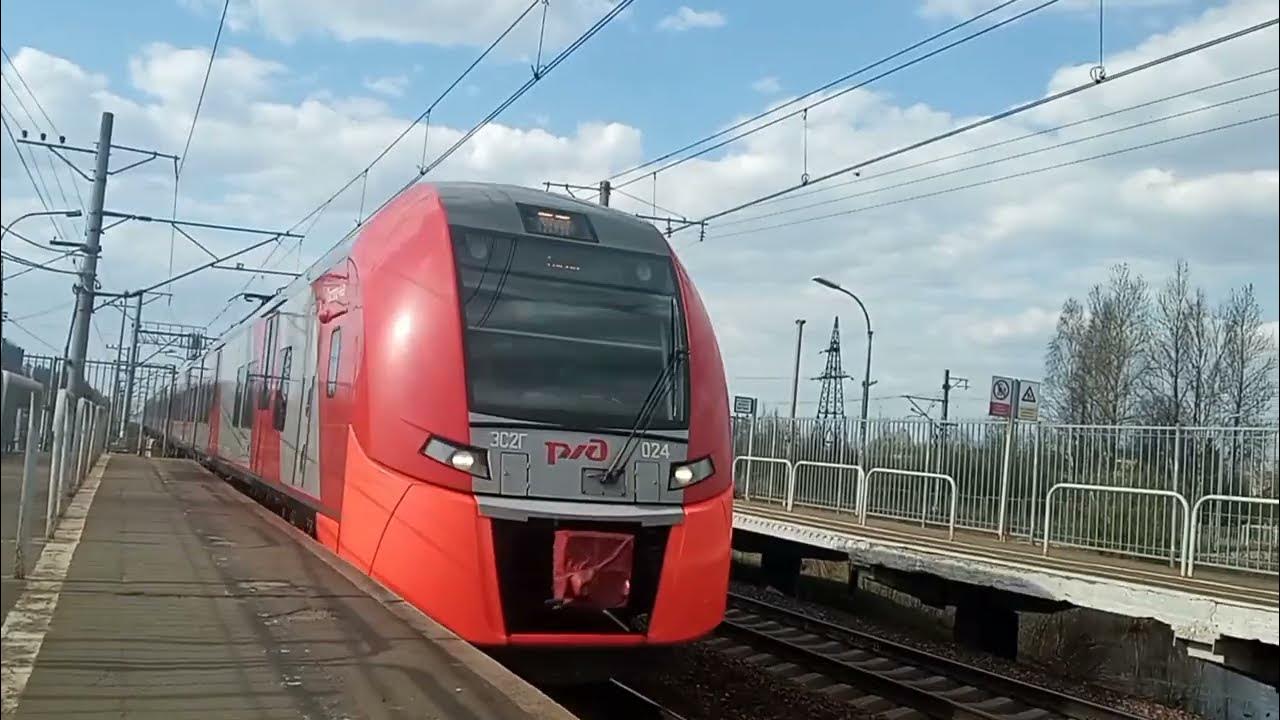 25 апреля 2023. Скоростной пригородный электропоезд Ласточка ЭС2Г-024 ...