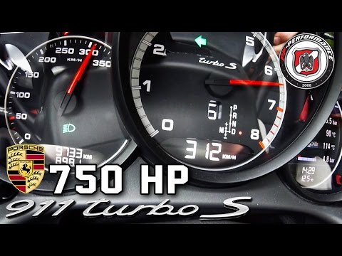 Porsche 911 TURBO S 750 HP ACCELERATION 0-312 km/h PP Performance by AutoTopNL