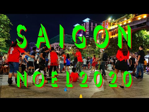 Tp.HCM chen chân phố đi bộ Nguyễn Huệ Sài Gòn đón Giáng Sinh | Saigon Nightlife