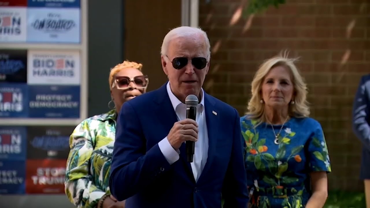 Bay Area Democrats rally around Biden's reelection campaign - YouTube