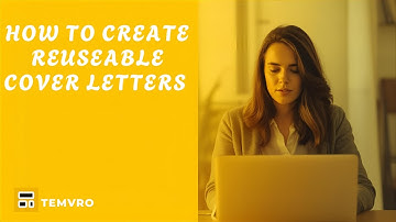 How to create reusable cover letters with temvro