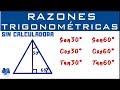 Seno, coseno y tangente de 30° 45° 60° | Sin calculadora