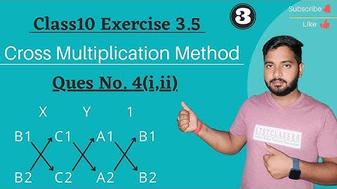 Class10 CBSE||Cross Multiplication Method||Exercise3.5 Ques No.4[i,ii] #ltstclasses #maths