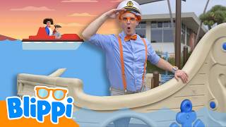 blippi floats like boat vehicles blippi educational videos