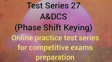Test Series 27|Analog and Digital Communication System(PSK)|trb,gate,tneb ae,tancet preparation|