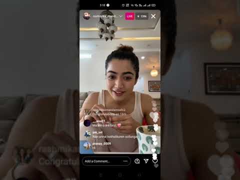 Rashmika madnan came live on instagram | Cheatchating with fan's