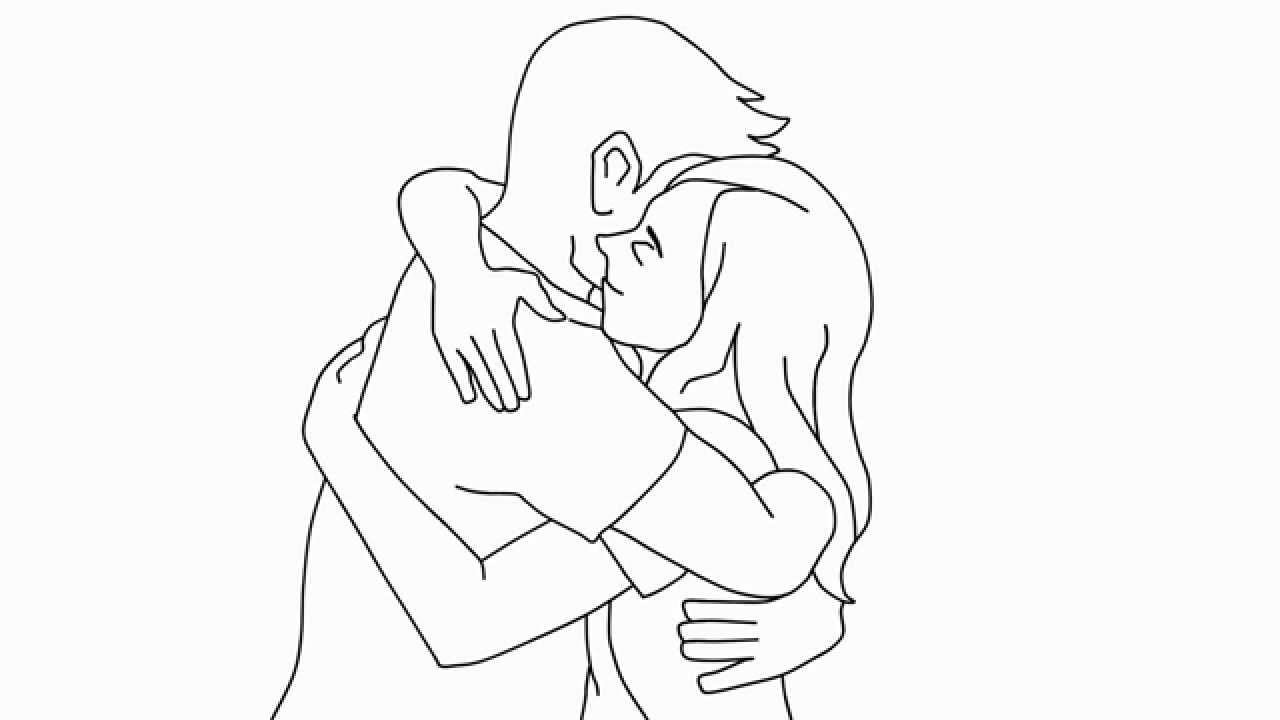  How to draw a Hugging Couple Easy drawing for kids YouTube