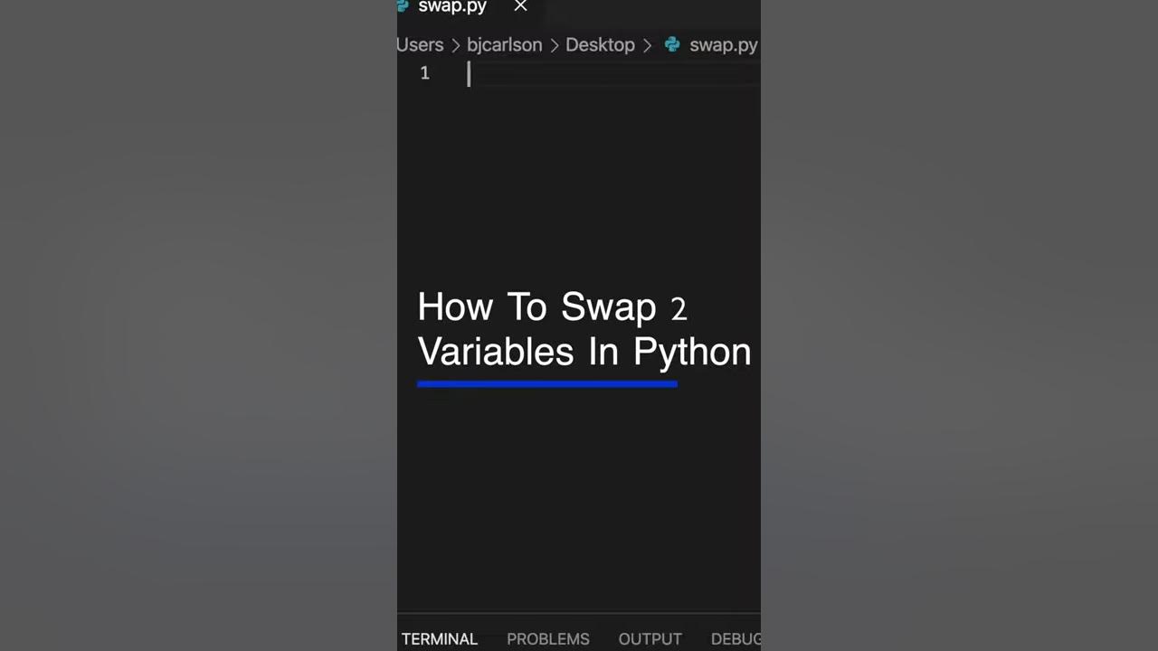 Python Tricks #1 - Swap 2 Variables One Line #Shorts - YouTube