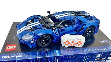 How to Motorize LEGO Technic 42154 Ford GT Full RC Mod Tutorial Install Lights & Lift Rear Wing (4K)