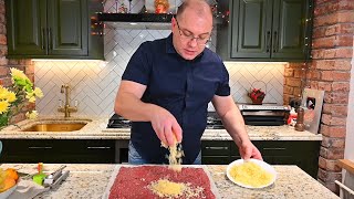 Мясной рулет из фарша на праздничный стол. Простой рецепт и очень вкусное блюдо.