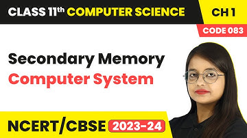 Secondary Memory - Computer System | Class 11 Computer Science (Code 083) Chapter 1