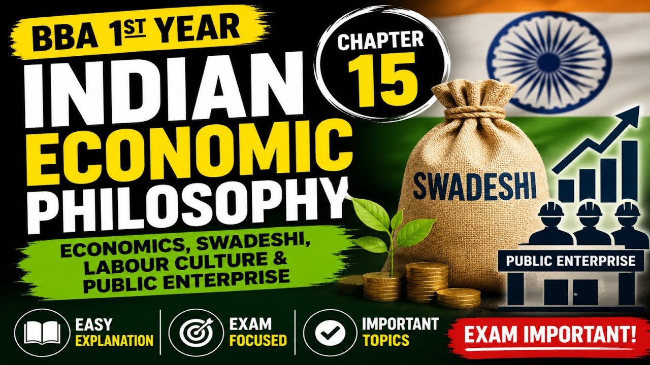 Indian Economic Philosophy Explained | Swadeshi, Labour Culture & Public Enterprise