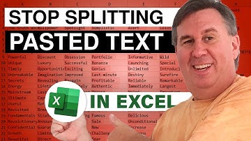 Excel - Disable Auto Text to Columns: Stop Excel from Breaking Apart Your Data! - Episode 1383