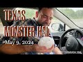 Texas monster hail in johnson city may 9 2024