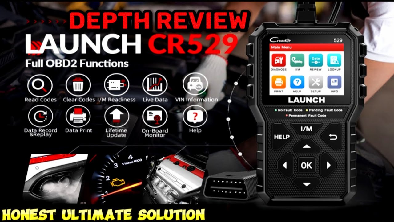 LAUNCH Creader 529 CR529 OBD2 Scanner Engine OBD Code Readers Scan Tools  Automotive Diagnostic Tool Lifetime Free Update