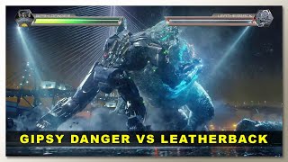 Gipsy Danger vs Leatherback with Healthbars