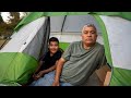 Father and Son Homeless in Los Angeles