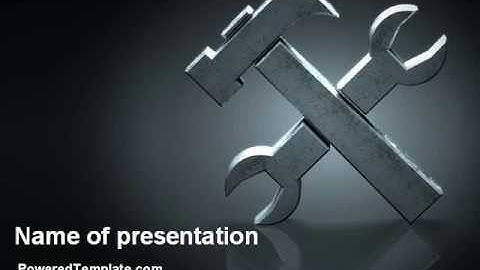 Stylized Tools In Gray Color PowerPoint Template by PoweredTemplate.com