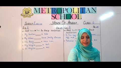 Metropolitan School August Week 1 Class 6 English Lesson