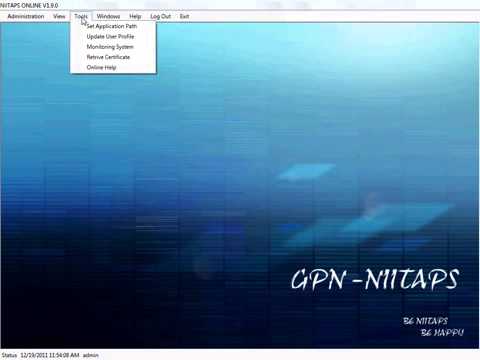 NIITAPS Software installation and Login process