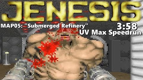 Doom: Jenesis MAP05: "Submerged Refinery" UV Max Speedrun in 3:58