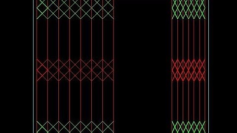 How to draw collapsible gate in autocad