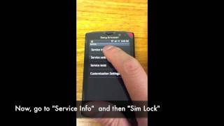 How to Unlock Sony Ericsson Xperia Mini Pro (SK17a, Mini Pro 2) Unlocking Network Rogers Fido screenshot 5