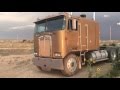 Driving and shifting a 1987 Kenworth K100 cab over | 3406 Catapillar | 13-Speed